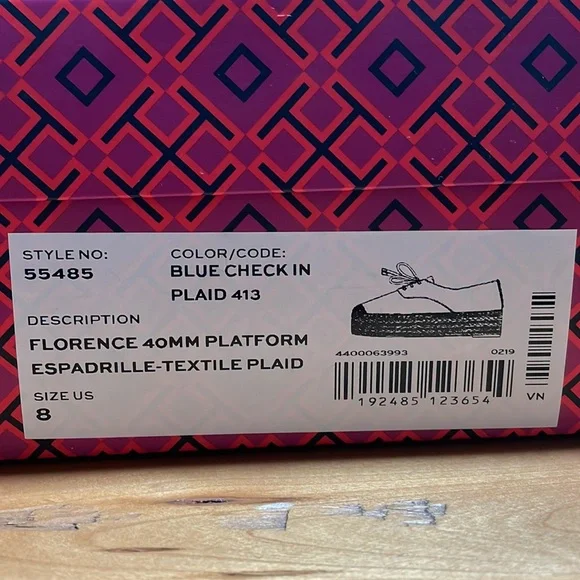 Tory Burch Florence Platform Espadrille/Textile Shoes, Size 8M - Picture 9 of 10